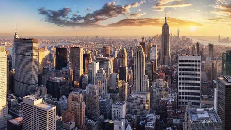 Aerial view of New York City